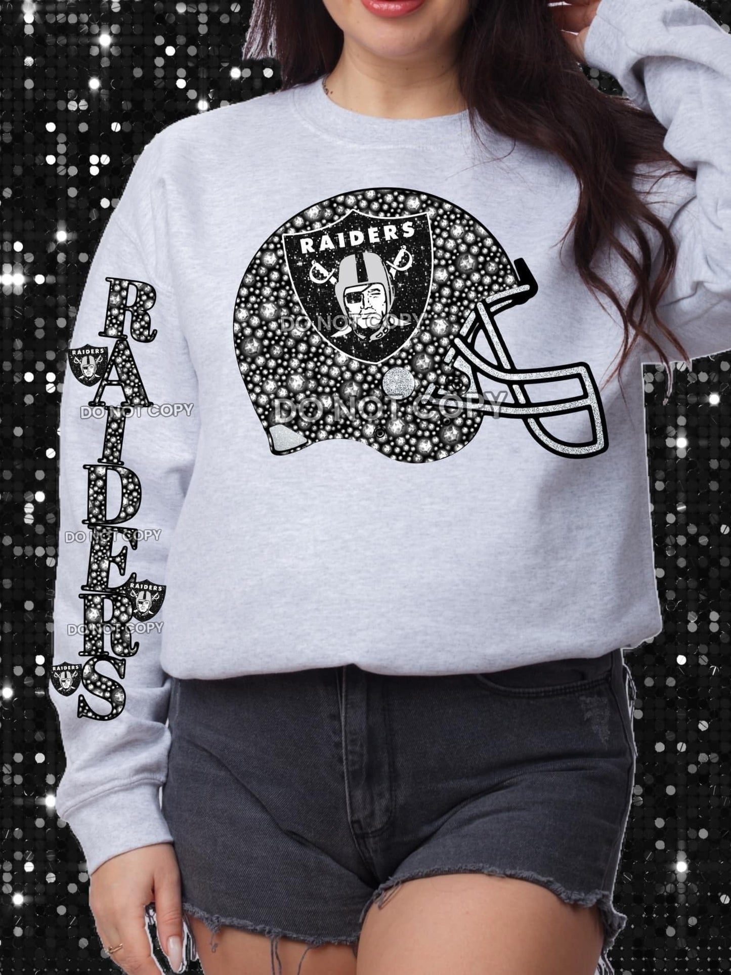 Raiders Rhinestone Transfer