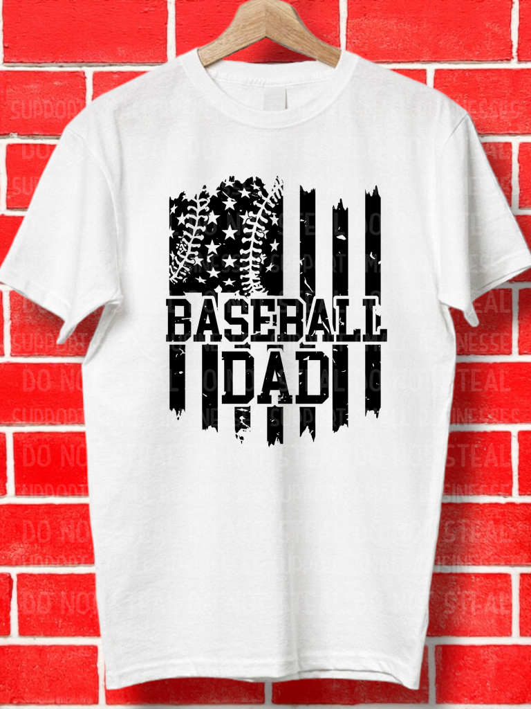 Baseball Dad Flag Shirts