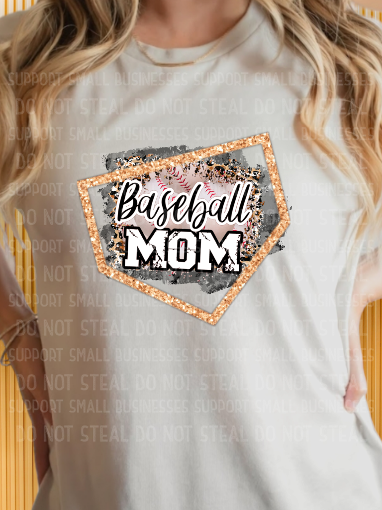 Baseball Mom Gold Plate Shirts