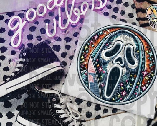 Ghost Face Faux Embroidery Semi-Exclusive