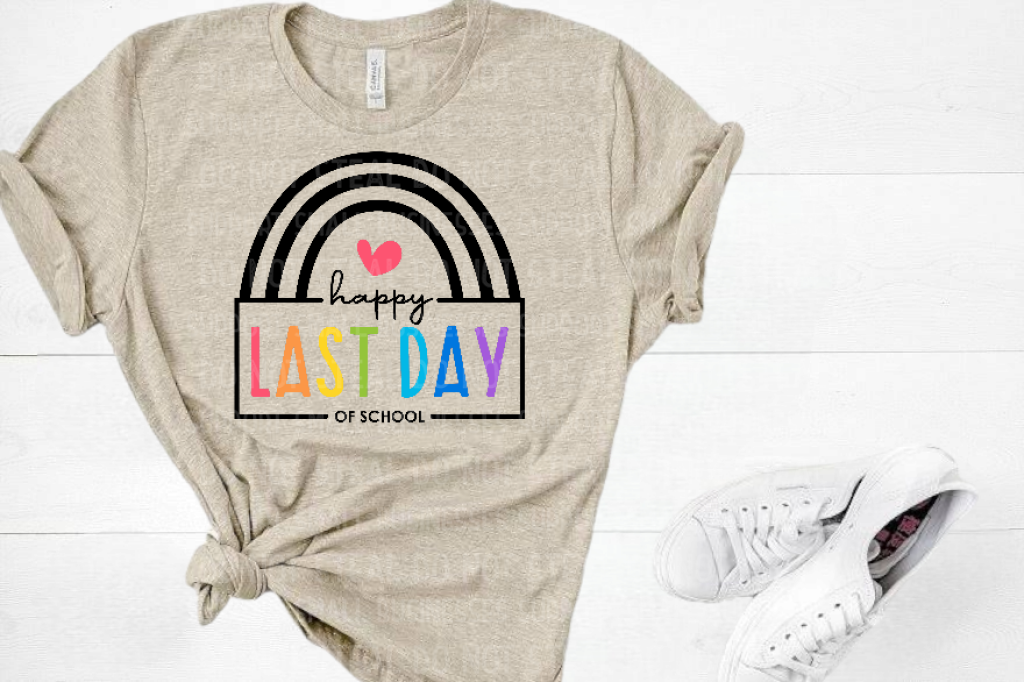 Happy Last Day Of School Black Rainbow Shirts