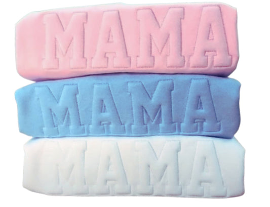 Mama Embossed Embroidery Crew